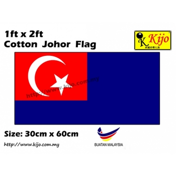 30cm X 60cm Cotton Johor Flag
